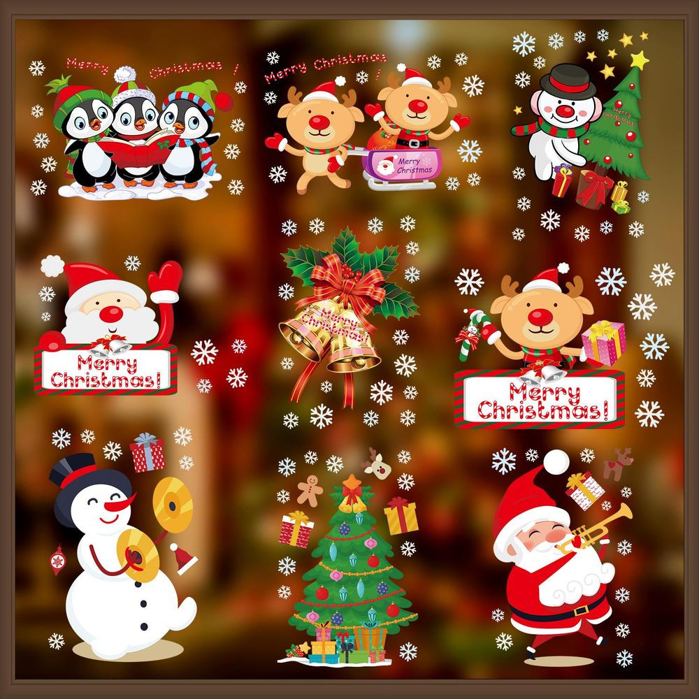 Vibrant Xmas Window Stickers - Create Festive Memories | Reusable Stickers | Easy to Apply | Premium Quality Material | Wide Application - Prancer